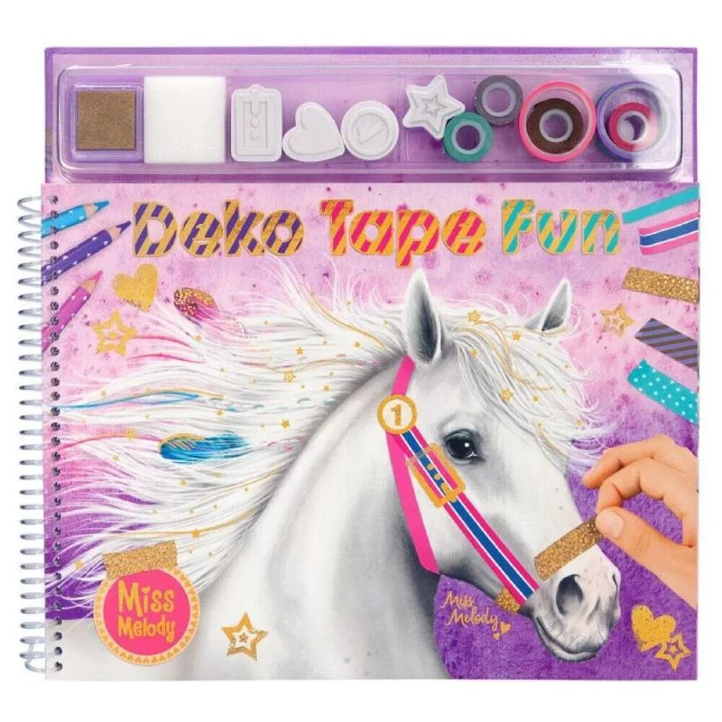 Miss Melody Deko Tape Fun Coloring Book with Masking Tape - Miss Melody