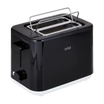 Braun Toaster Ht 1010 Bk, 2 Slots, 8 Browning Settings, Bun Warmer, 900 Watts - Braun