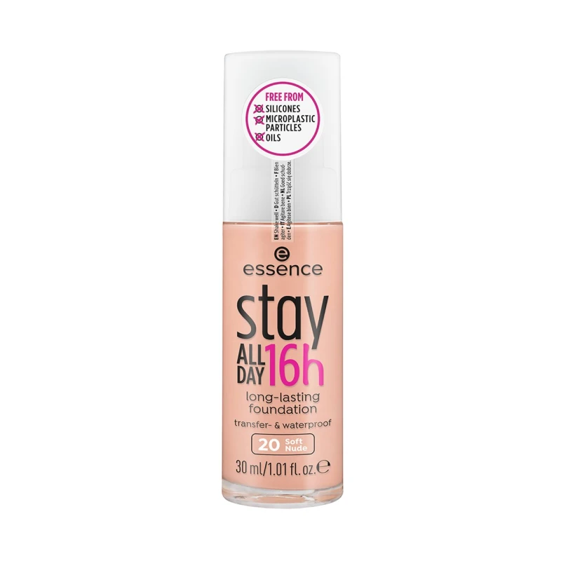 Essence Stay All Day Matte Foundation Soft Sand Medium Coverage Waterproof Makeup 30ml - Essence