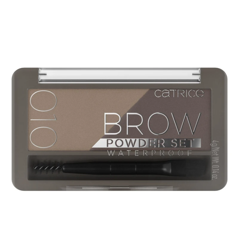 Catrice Waterproof Brow Powder Makeup Kit with Dual Brush for Defined Eyebrows Long Lasting 2 Shade Options Vegan - Catrice