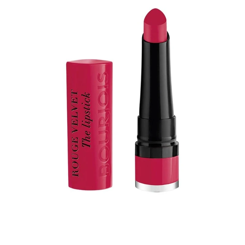 Bourjois Rouge Velvet Fuchsia Lipstick Long Lasting Matte Finish 2.4g Pink Makeup Essential - Bourjois