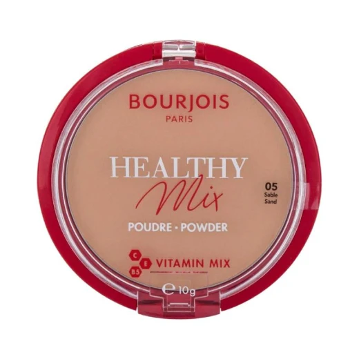 Bourjois Healthy Mix Anti Fatigue Face Powder 05 Radiant Finish Compact with Mirror for All Skin Types