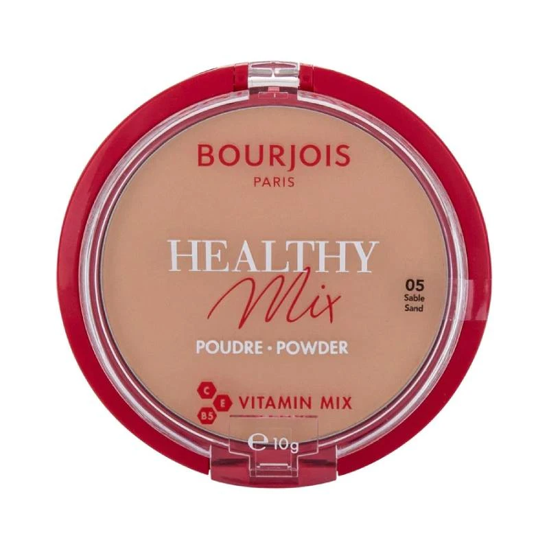 Bourjois Healthy Mix Anti Fatigue Face Powder 05 Radiant Finish Compact with Mirror for All Skin Types - Bourjois