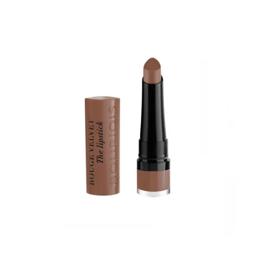 Bourjois Rouge Velvet Lipstick 22 Moka Dero Long Lasting Matte Finish Moisturizing Makeup 2.4g