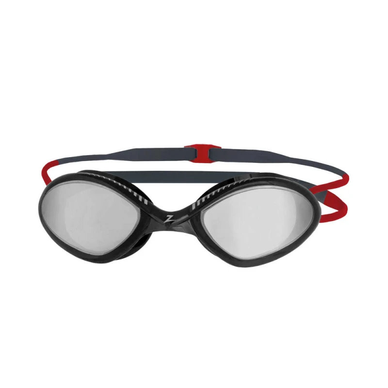 Zoggs Tiger Titanium Swimming Goggles, Black & Red - Zoggs