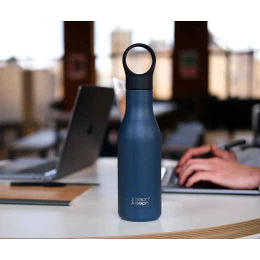 Joseph Joseph Loop Vacuum Insulated Water Bottle 500ml, Navy - Joseph Joseph - Image 4