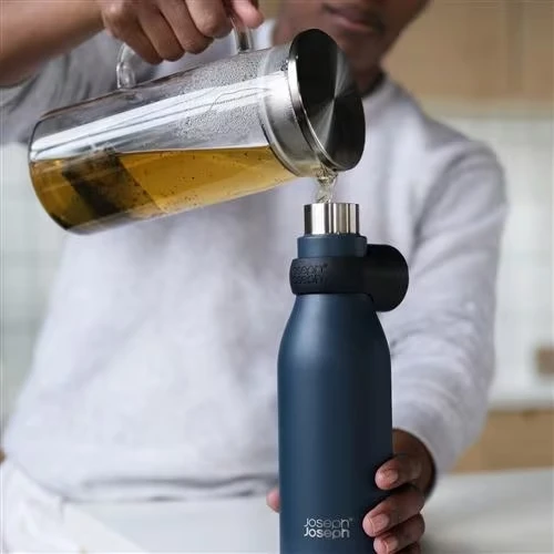 Joseph Joseph Loop Vacuum Insulated Water Bottle 500ml, Navy - Joseph Joseph - Image 2