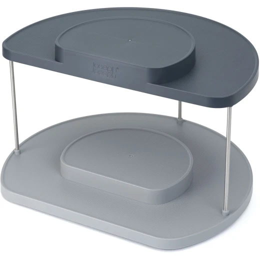 Joseph Joseph CupboardStore 2-tier Rotating Organiser - Grey - Joseph Joseph - Image 2