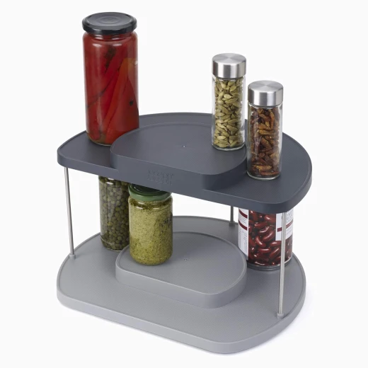 Joseph Joseph CupboardStore 2-tier Rotating Organiser - Grey Joseph Joseph CupboardStore 2-tier Rotating Organiser - Grey