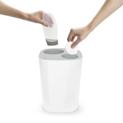 Joseph Joseph Split Bathroom Waste Seperation Bin - Grey - Joseph Joseph - Image 4