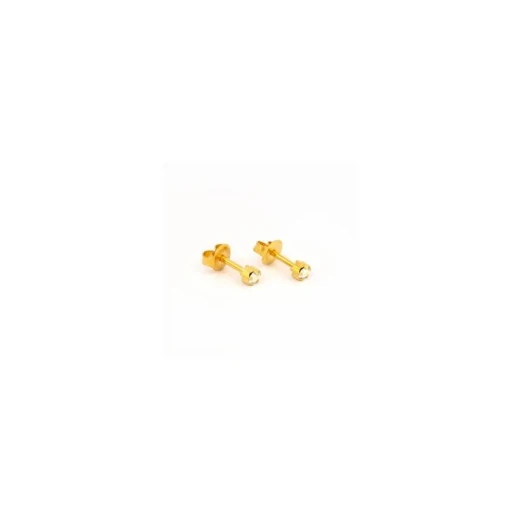Studex Gold Plated Heartlite Crystal, 3 Mm For Kids
