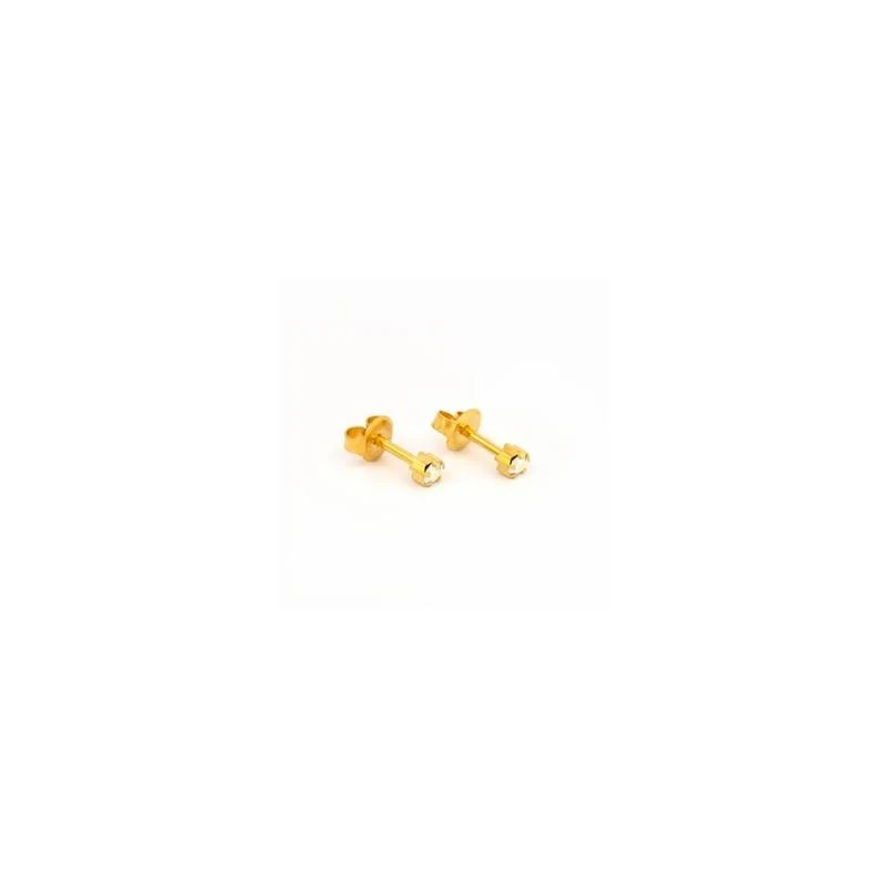 Studex Gold Plated Heartlite Crystal, 3 Mm For Kids - Studex