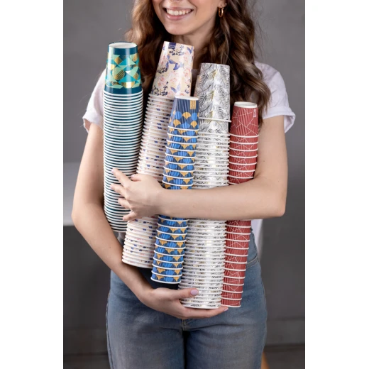 كاسات ورقية بتصميم اللافا, 118 مل, 25 قطعة من كوبزي - كوبزي - Image 3