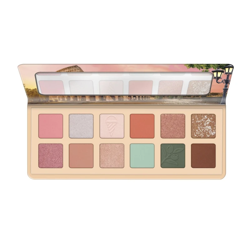Essence Benvenuti A Roma Eyeshadow Palette Romantic Makeup Kit 12 Shade Set Blendable Pigmented - Essence