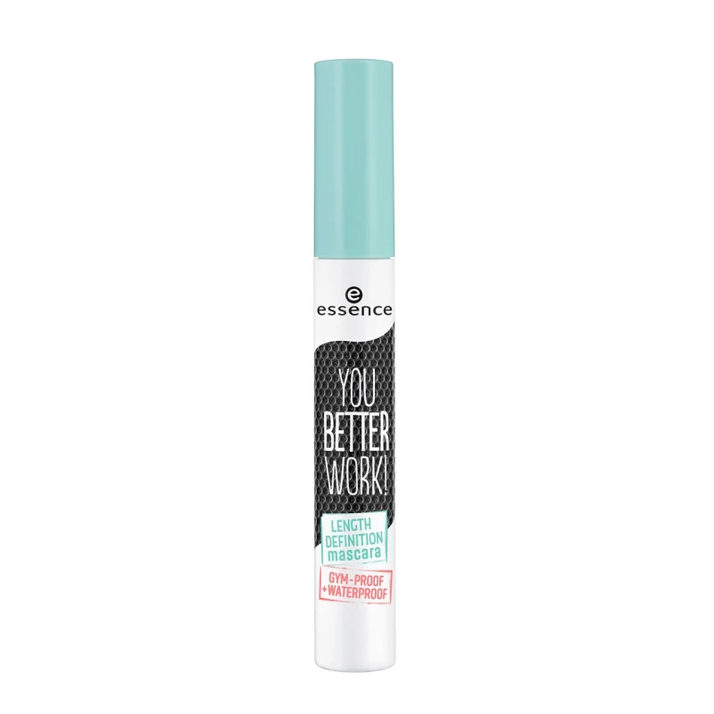 Essence You Better Work Waterproof Mascara Black 10ml Long Lasting Lash Definition Makeup - Essence