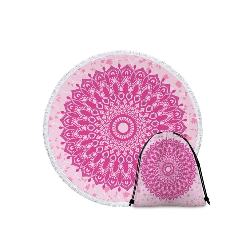 Aqua Poncho , Round Beach Towel , 150 cm , with Bag - Aqua Poncho