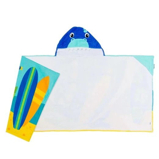 Stephen Joseph Hooded Bath Towel For Baby, Dinosaur Design - Stephen Joseph - Image 2