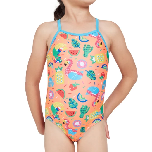 Zoggs Pool Party Tex Back Girls Swimsuit - Zoggs - Image 2