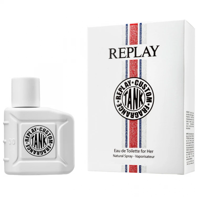 Replay #Tank Custom for Her Eau de Parfum 100ml: Sensual Floral Fragrance for Women, Long Lasting Scent - Replay