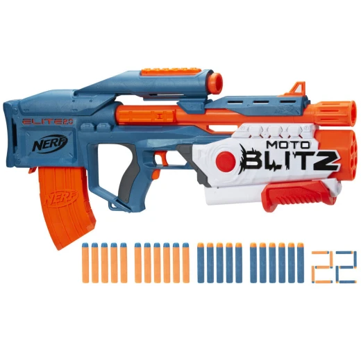 Nerf Elite 2.0 Motoblitz Outdoor Blaster Gun with Foam Darts Nerf Elite 2.0 Motoblitz Outdoor Blaster Gun with Foam Darts
