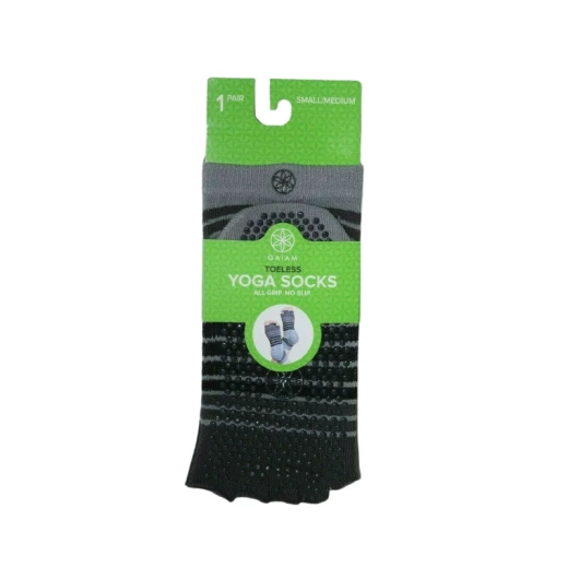Gaiam Grey Toeless Yoga Socks Gaiam Grey Toeless Yoga Socks