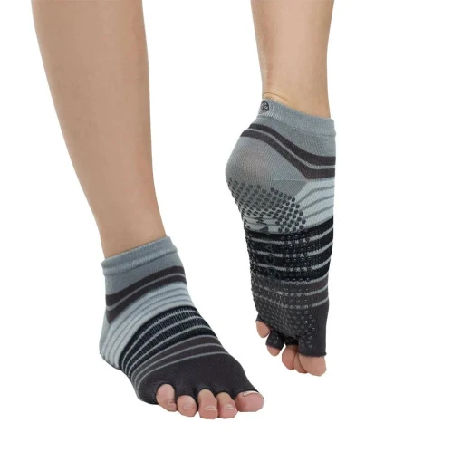 Gaiam Grey Toeless Yoga Socks - Gaiam - Image 2