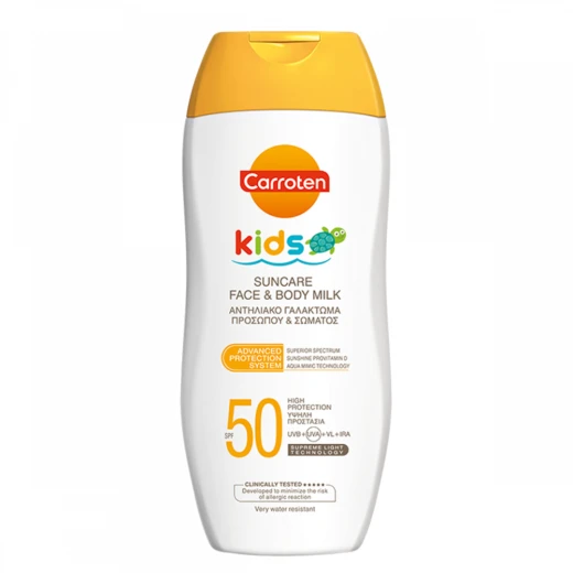 Carroten Kids Suncare Face & Body Milk, 200ml, SPF50 Carroten Kids Suncare Face & Body Milk, 200ml, SPF50