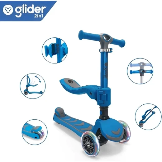 Yvolution Y Glider 2 in1, Blue Color - Yvolution - Image 3