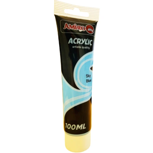 Amigo Acrylic Artist Color, 100ml, Sky Blue Amigo Acrylic Artist Color, 100ml, Sky Blue