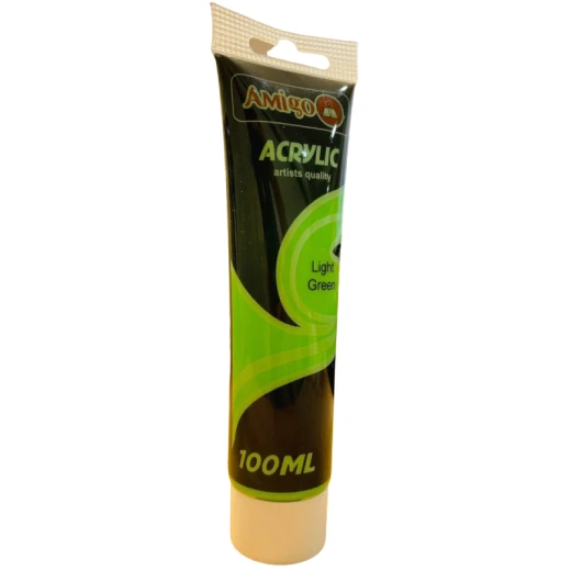 Amigo Acrylic Artist Color, 100ml, Light Green Amigo Acrylic Artist Color, 100ml, Light Green