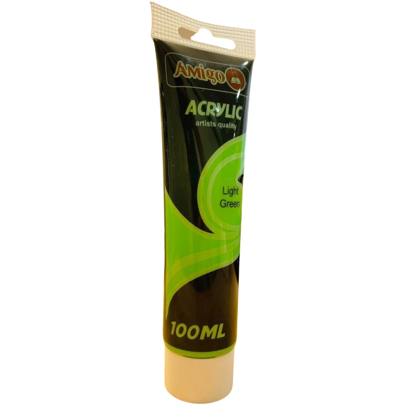 Amigo Acrylic Artist Color, 100ml, Light Green - Amigo