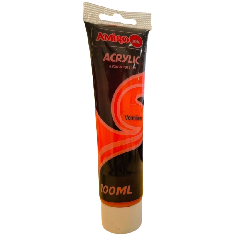 Amigo Acrylic Artist Color, 100ml, Vermilion - Amigo