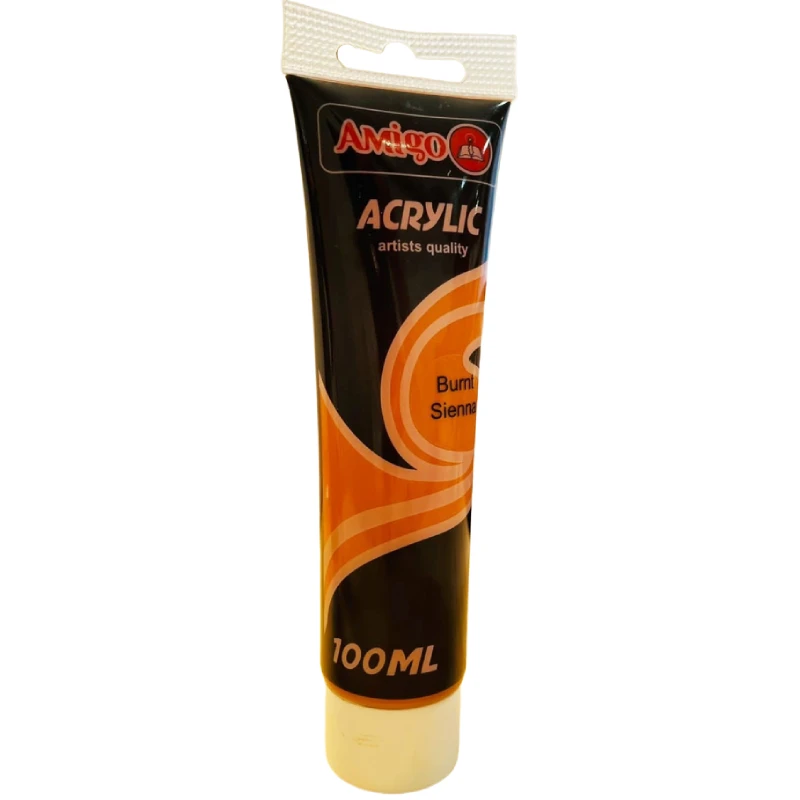Amigo Acrylic Artist Color, 100ml, Light Brown - Amigo