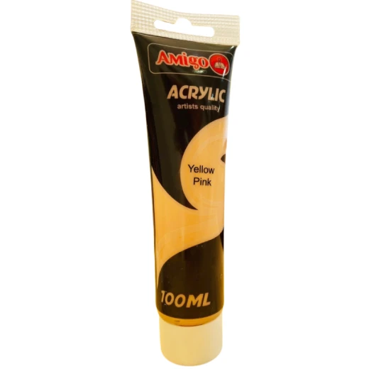 Amigo Acrylic Artist Color, 100ml, Yellow Pink Amigo Acrylic Artist Color, 100ml, Yellow Pink