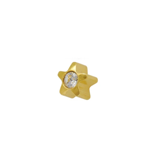 Studex Star with Crystal Stud Earrings For Kids, 4mm
