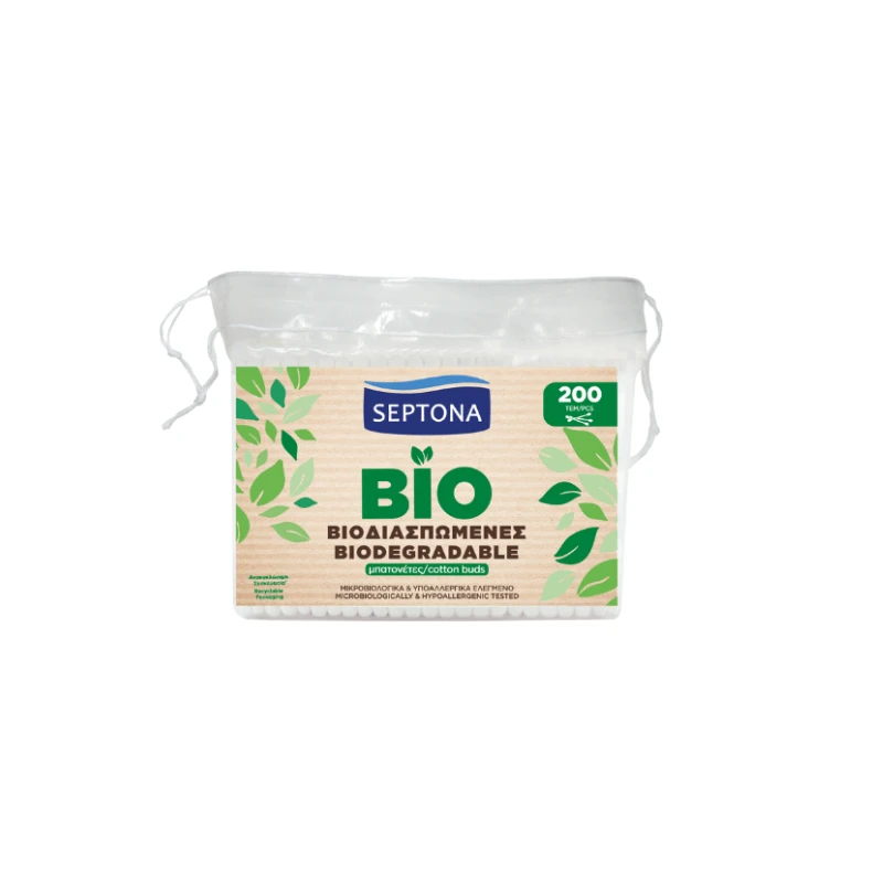 Septona Biodegradable Cotton Buds, 200 Pieces - Septona