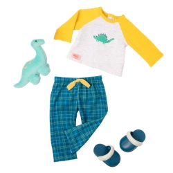Our Generation Boy Doll Dinosaur Pajama Outfit For 46 Cm Dolls