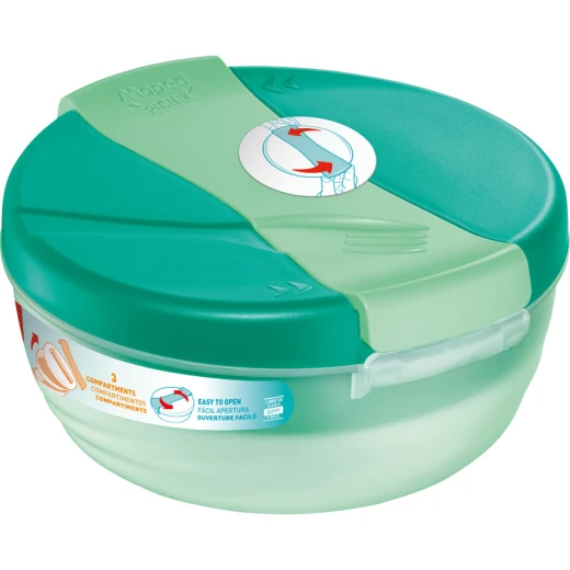 Maped Lunchbox Origins, Round, 1.4 Liter, Green Maped Lunchbox Origins, Round, 1.4 Liter, Green