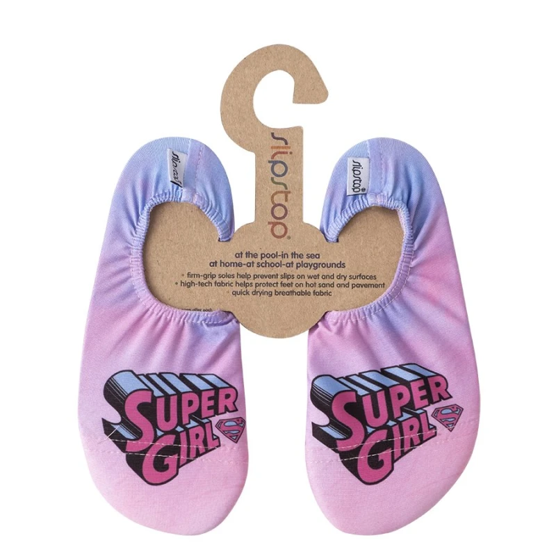 Slipstop Pool Shoes, Super Girl Design ,Infant Size - Slipstop
