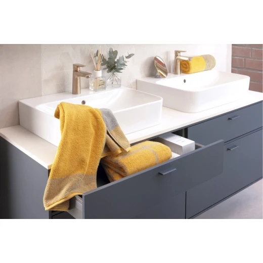 Cawo Two-Tone Guest Towel, Yellow Color, 30*50 Cm - Cawo - Image 2