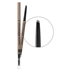 BELLAOGGI I Brow Sculpt Eyebrow Pencil Granite Gray Precision Makeup 16 Hour Wear with Brush