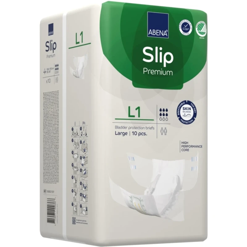 Abena Slip L1 Premium Tape Diaper, 10 Pieces - Abena