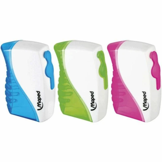 Maped Sharpener Two Holes Vertical Box Assorted Color, 1 Piece Maped Sharpener Two Holes Vertical Box Assorted Color, 1 Piece