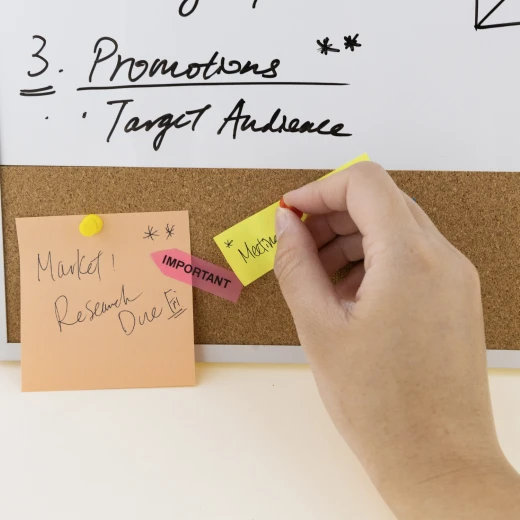 Bazic Metallique Aluminum Framed Magnetic Dry Erase/cork Combo Board 16″ X 20″ - Bazic - Image 4