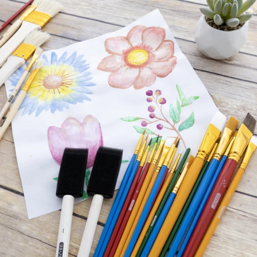 Bazic Paint Brush Set, 25 Pieces - Bazic - Image 3