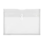 Bazic Document Holder, Letter Size String Envelope w/ PDQ, Transparent - Bazic