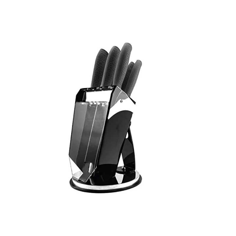 Arshia Stainless Steel Knife 8pc Set Non Stick Black Premium Design , High stain resistance , Easily restorable edge - Arshia