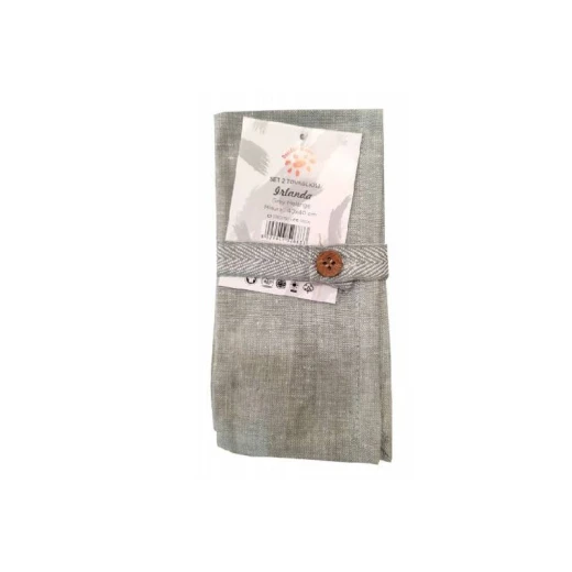 Desideri Di Casa Irlanda Dinner Napkin, Gray Color, 2 Pieces Desideri Di Casa Irlanda Dinner Napkin, Gray Color, 2 Pieces