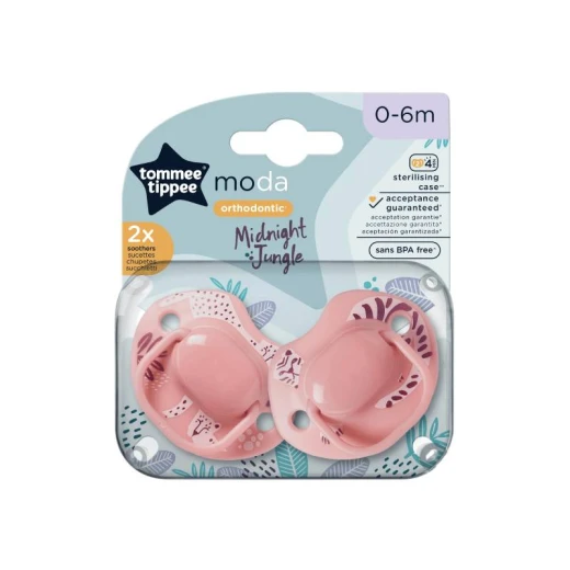 Tommee Tippee 0-6 Months Closer to Nature 2 Orthodontic Soothers Pink Tommee Tippee 0-6 Months Closer to Nature 2 Orthodontic Soothers Pink
