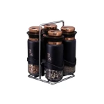 Berlinger Haus Spice Rack Set, Black & Rose, 5 Pieces - Berlinger Haus